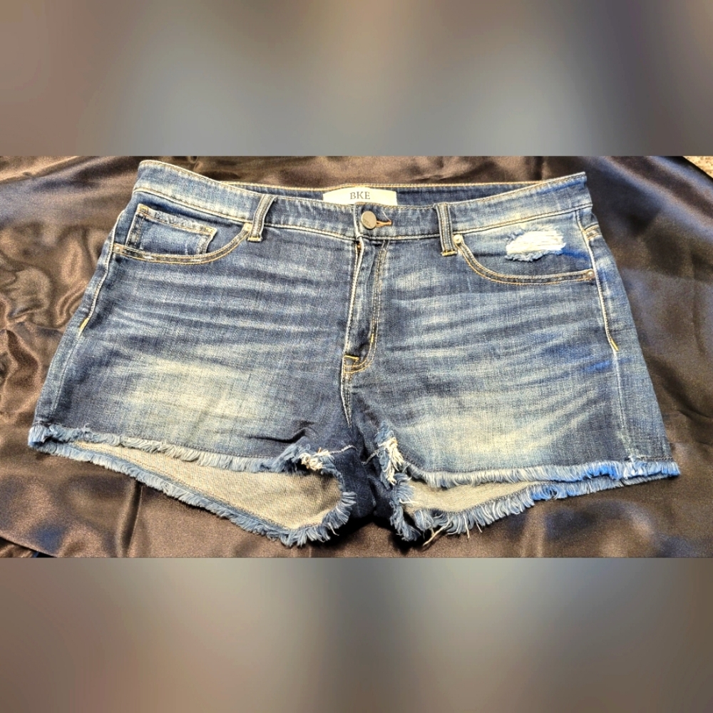 BKE Denim Distressed Shorts